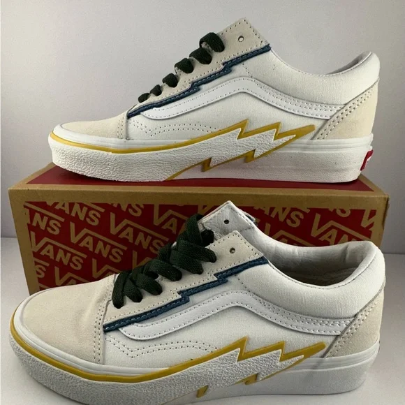 VANS OLD SKOOL BOLT Sneakers Multi/true White New Skate Shoes M5/W6.5/EU36.5 - Picture 4 of 9